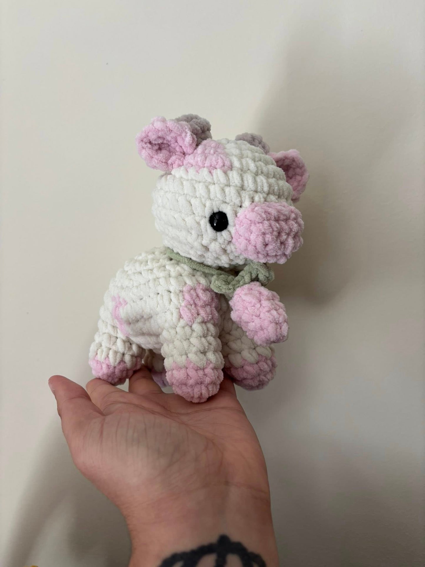 Crochet Strawberry Cow