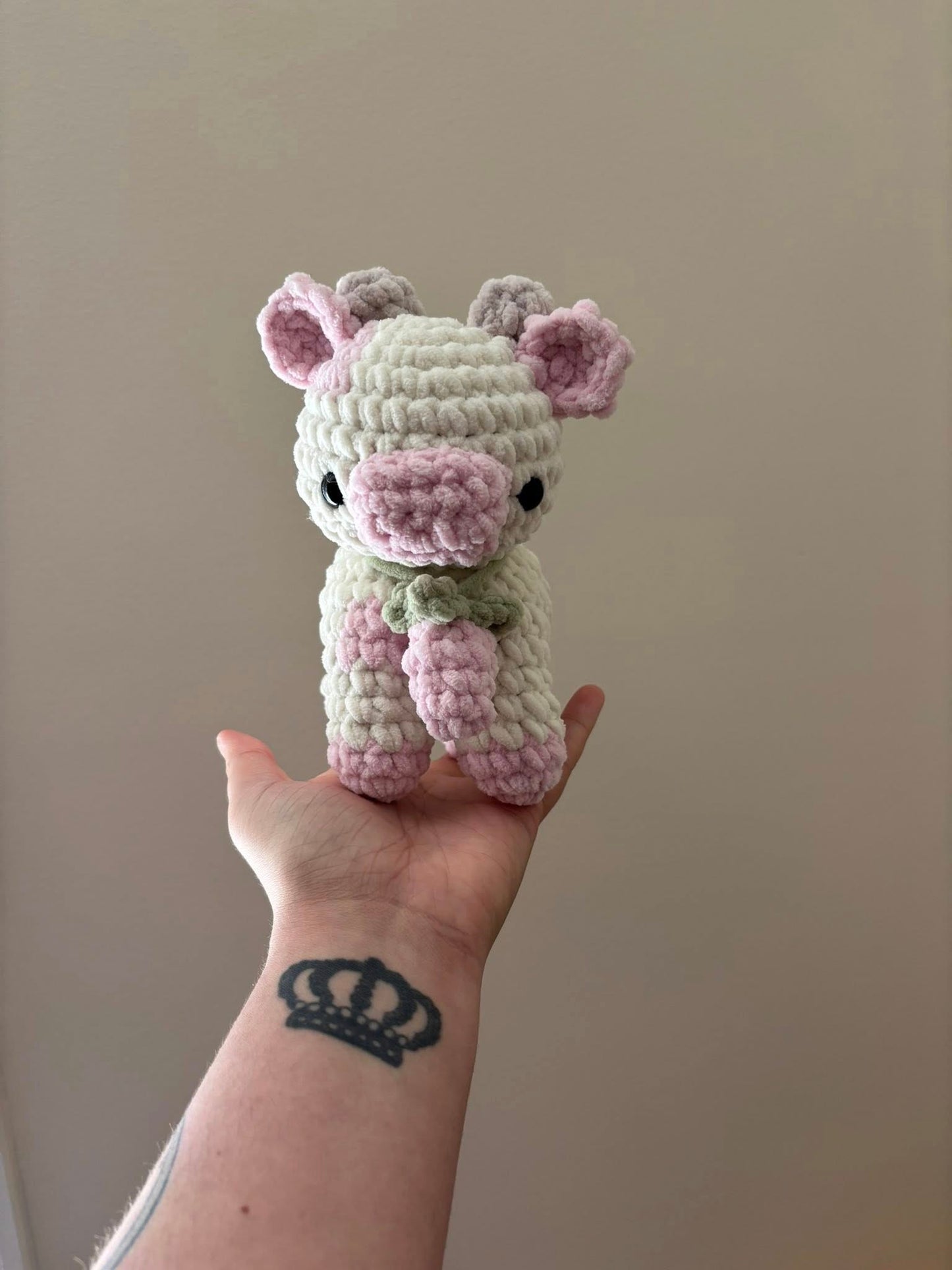 Crochet Strawberry Cow